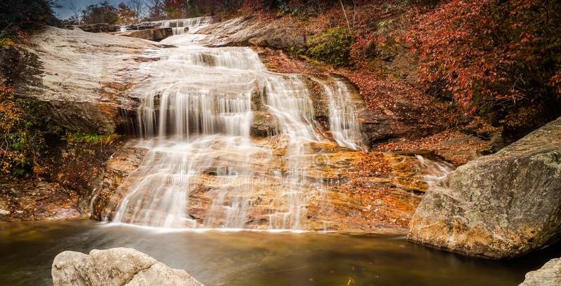 Another hidden gem near Maggie Valley is the Lower Waterfall Graveyard Fields shown here.