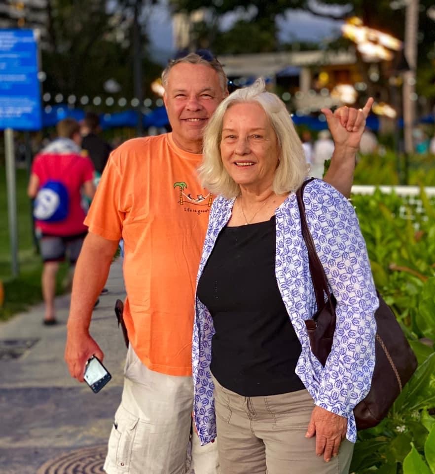 Eddie and Elaine at Waikiki Beach