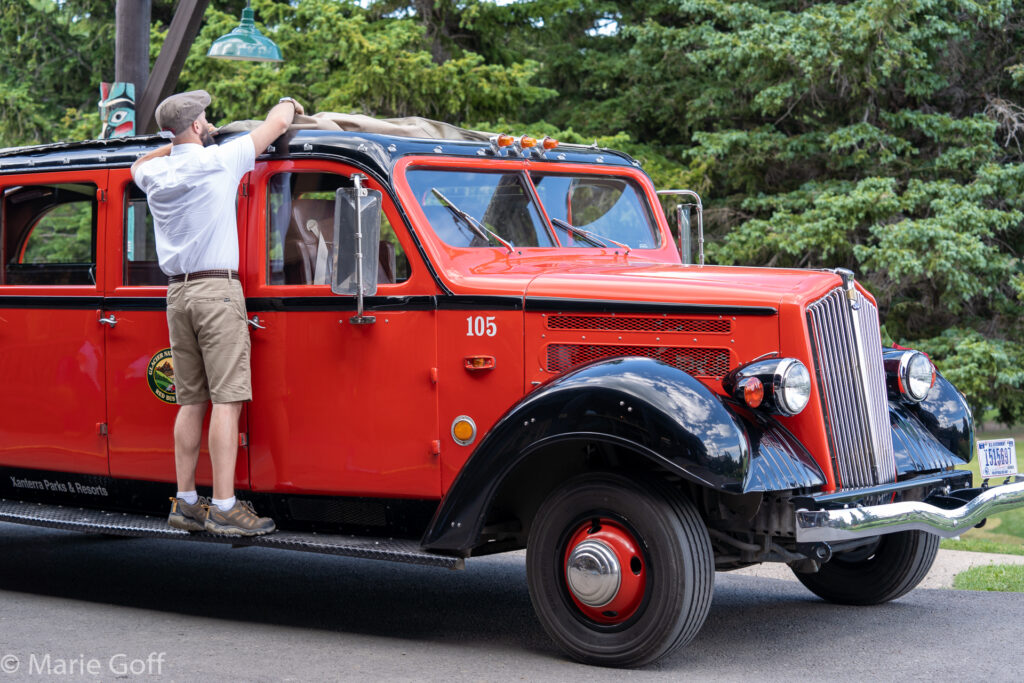 Red Jammer Bus, Yellowstone National Park Montana