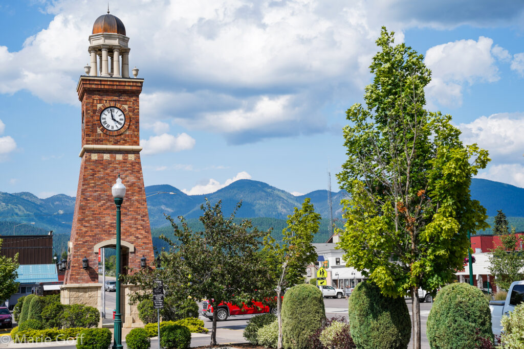 Clock Tower at Whitefish Montana