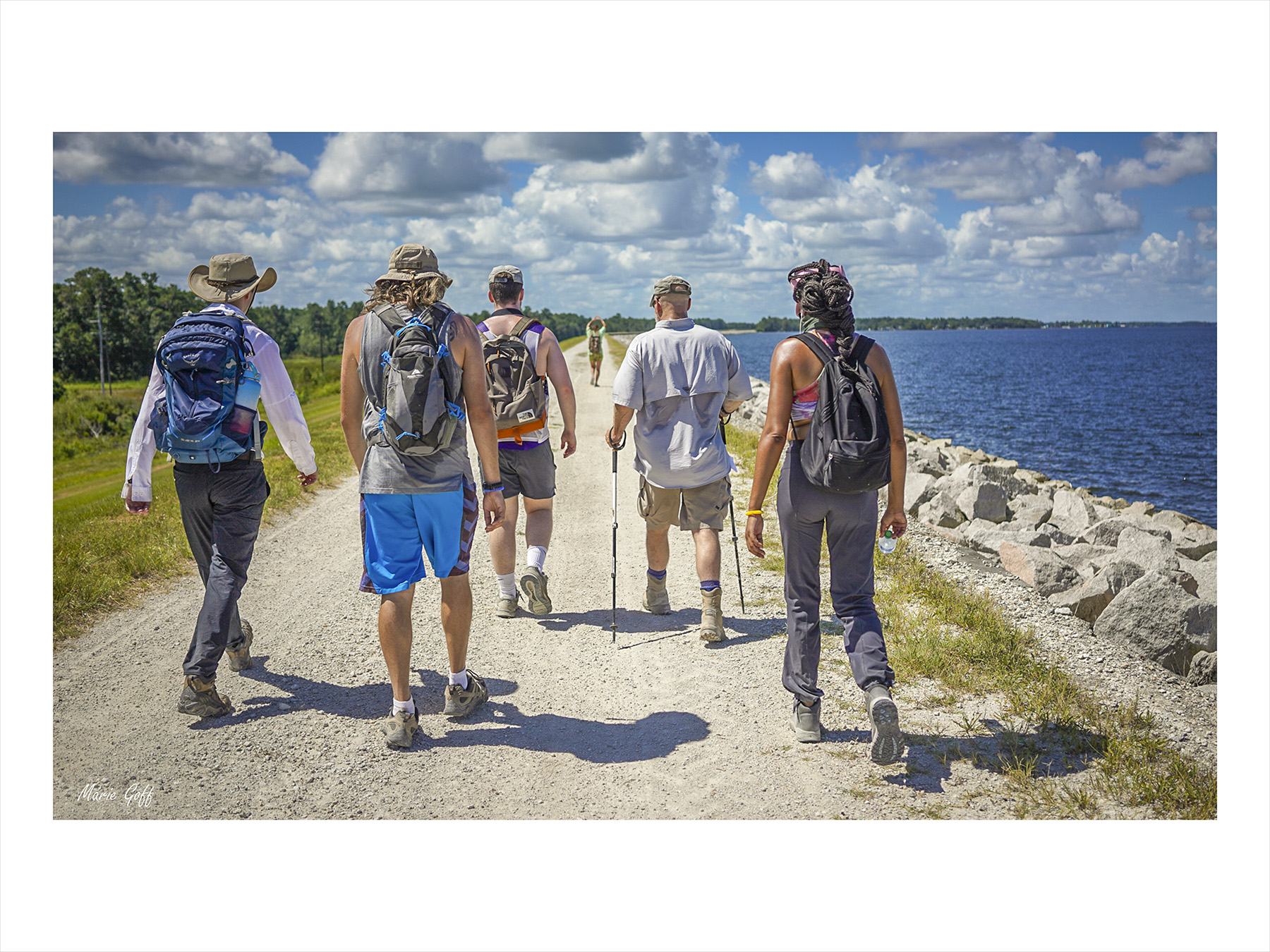 Dr. Tom Mullikin with students on the Lake Moultrie Passage with SC 7 Expedition