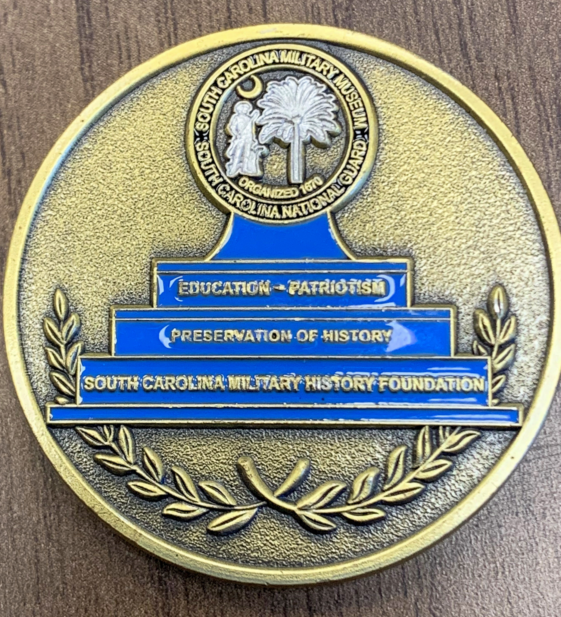 SC Military Foundation Coin Back