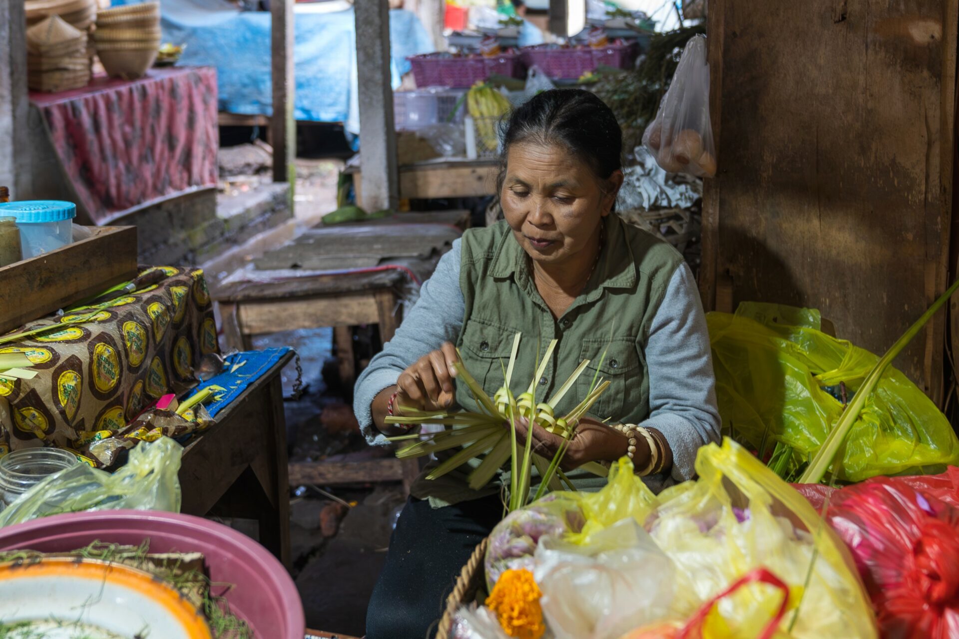 Portraits in a Bali Market