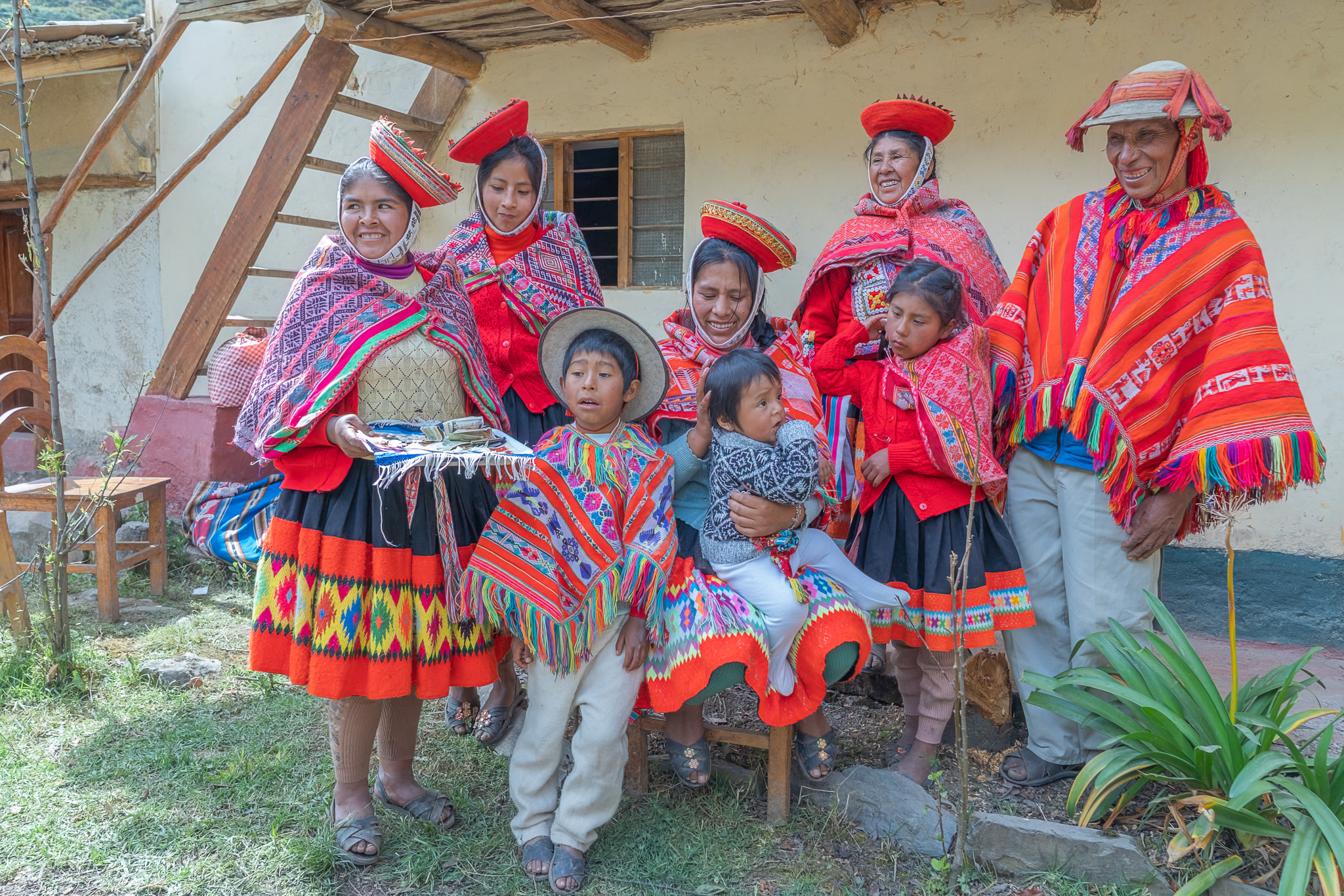 family in Huilloq Peru