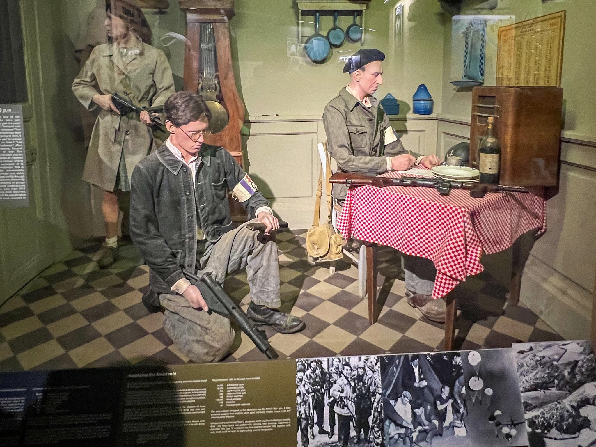 Overlord Museum Display of the French Resistance in Normandy during WWII.
