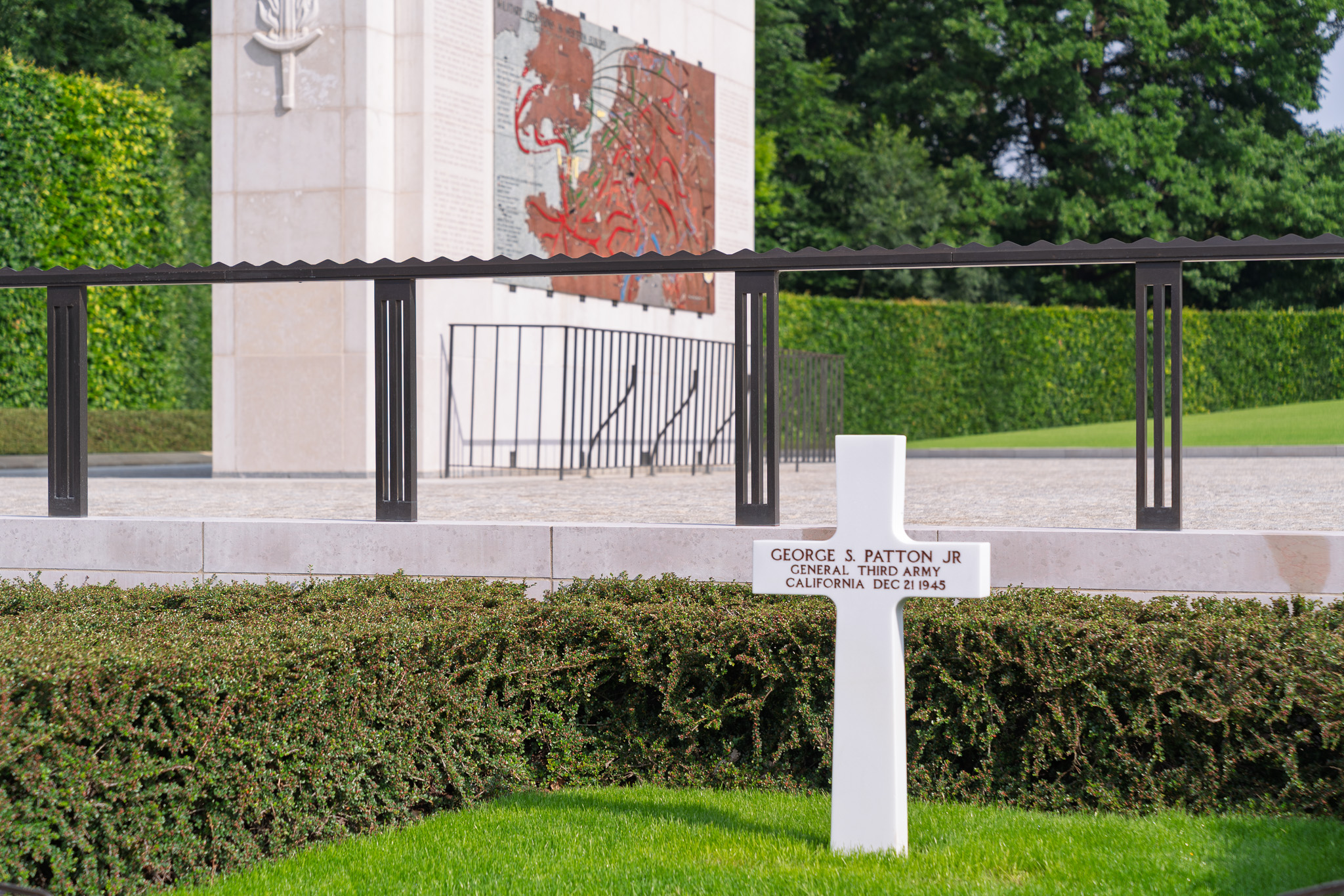 General Patton grave site at Luxembourg American Cemetary