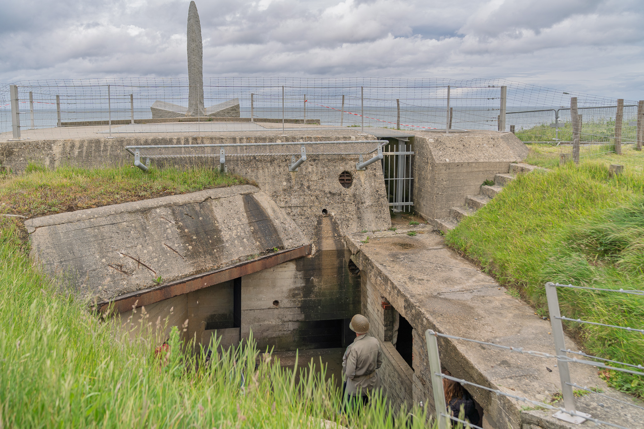 Point du Hoc Ranger Monument on the anniversary of D-Day