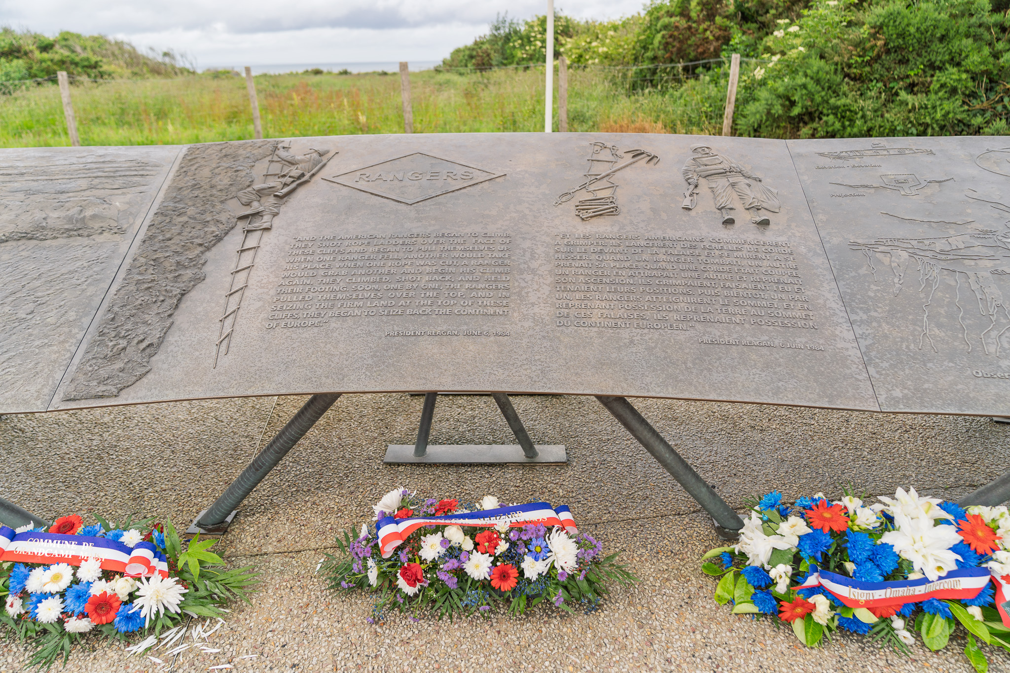 U.S. 2nd Rangers Monument tells the story in words.