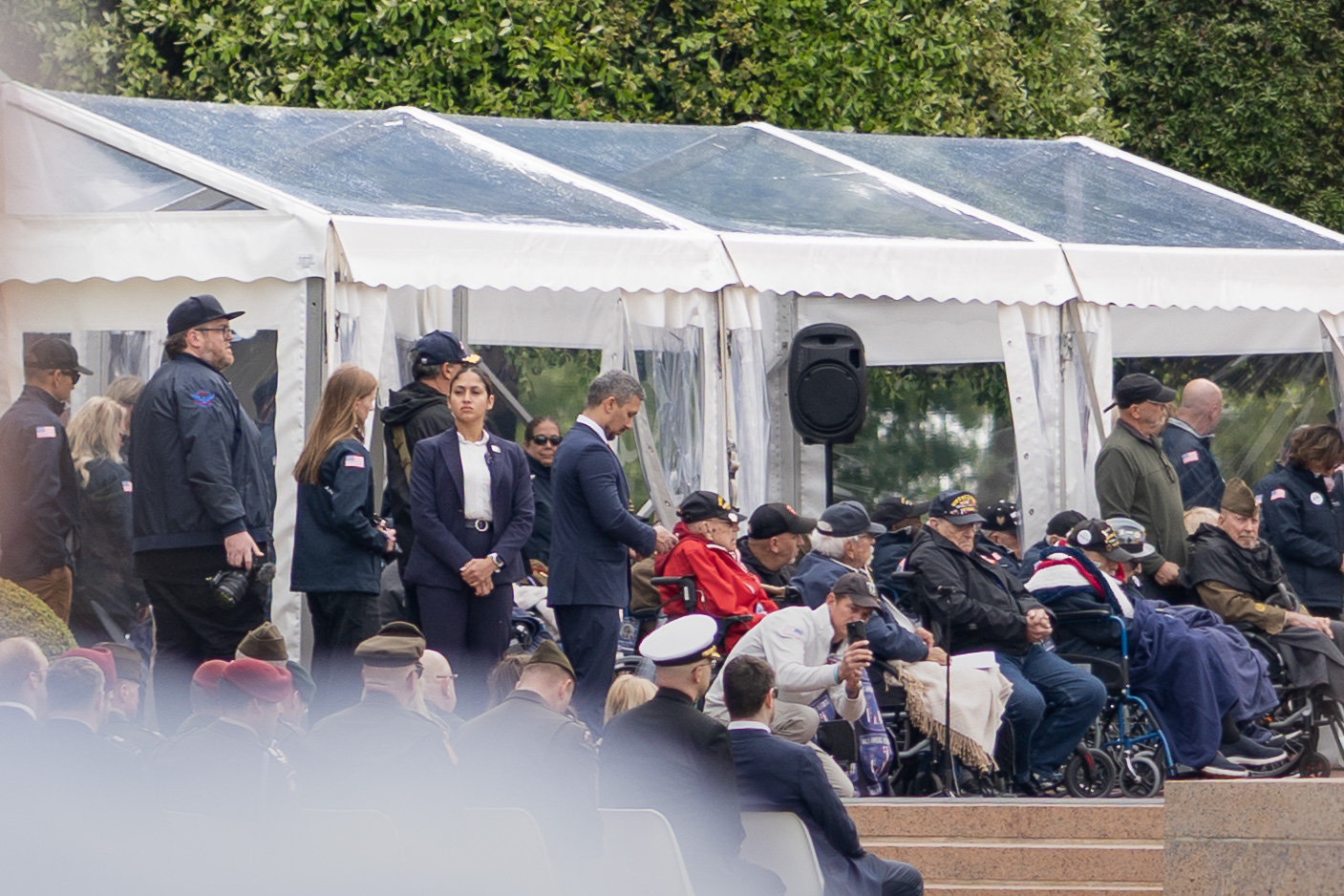 D-Day Veterans on Stage on the anniversary of D-Day.