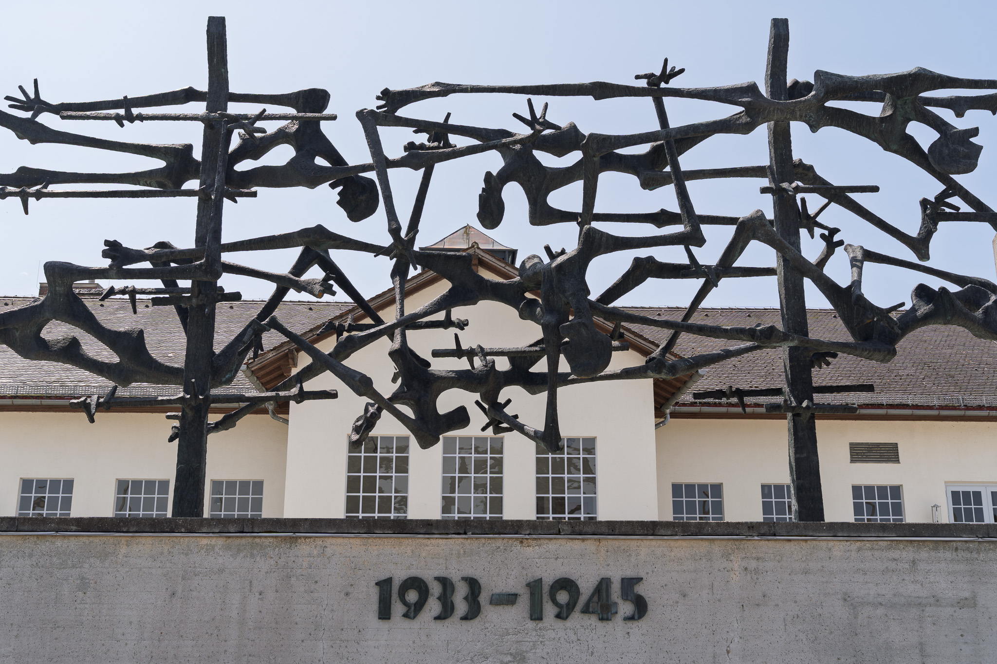 Sculptor Nandor Glid’s International Monument represents bodies tangled in an electric fence.