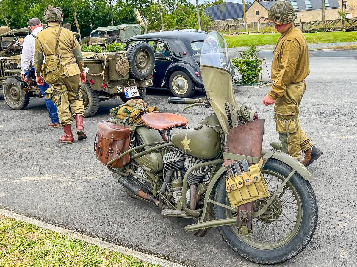 WWII Reenactors at the Overlord Museum on the anniversary of D-Day.