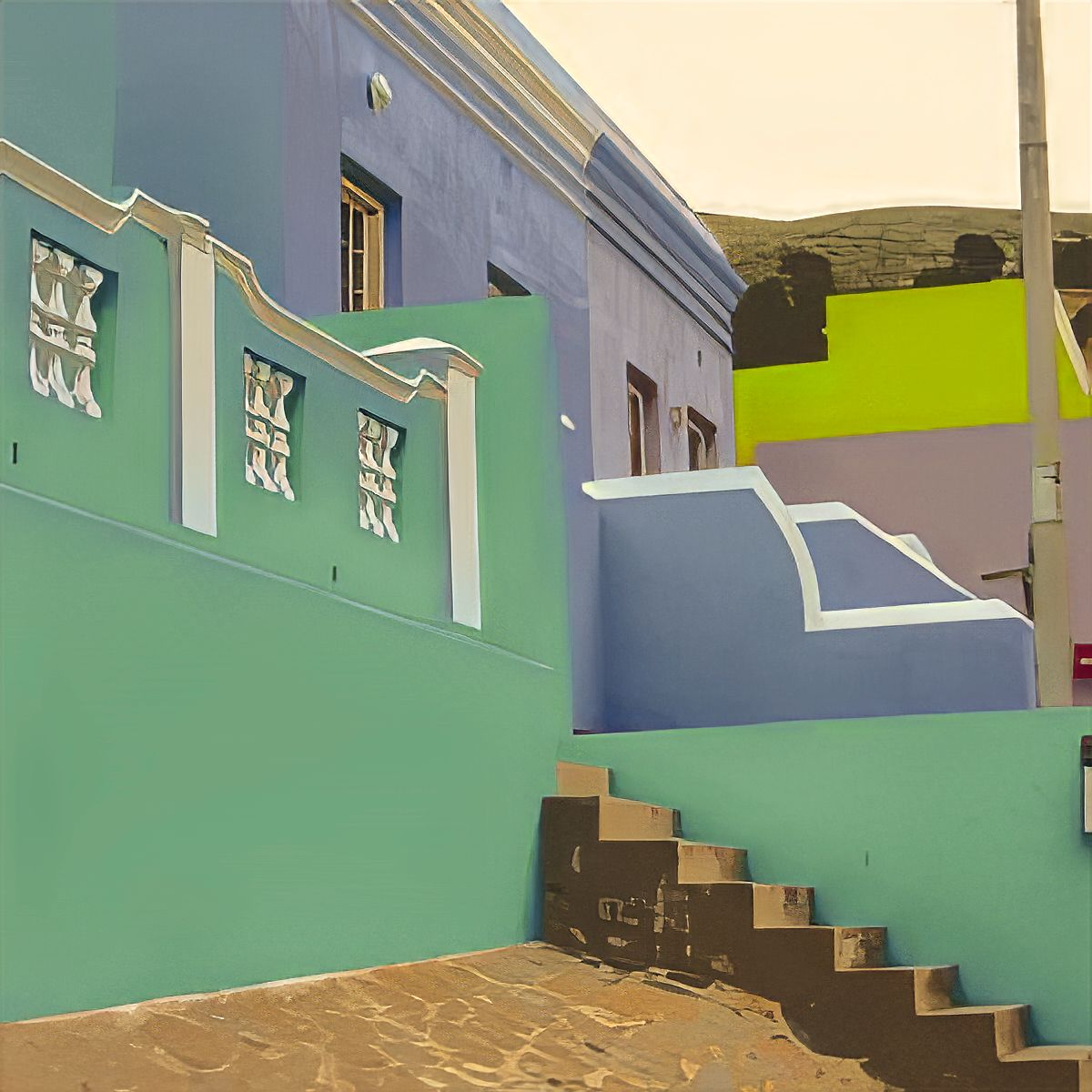 Colorful houses of Bo-Kaap in Cape Town, South Africa