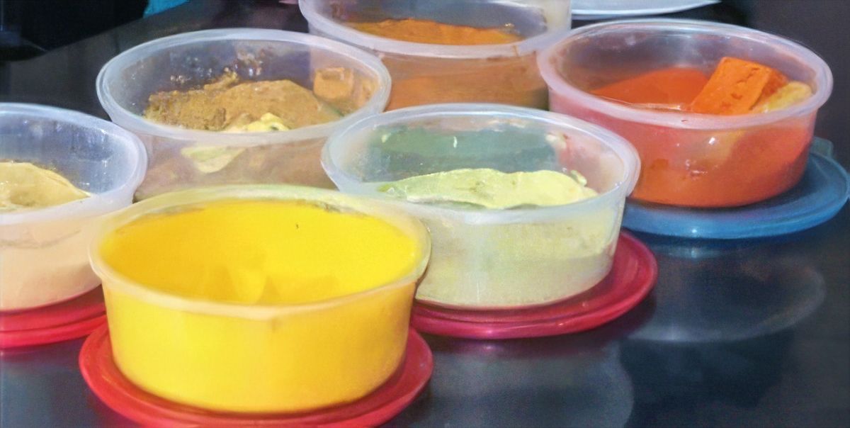 Colorful spices of Bo-Kaap in Cape Town.